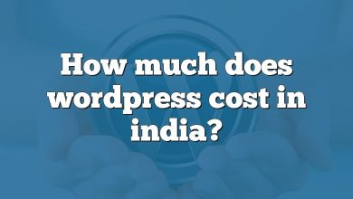 How much does wordpress cost in india?