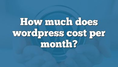 How much does wordpress cost per month?