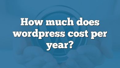 How much does wordpress cost per year?