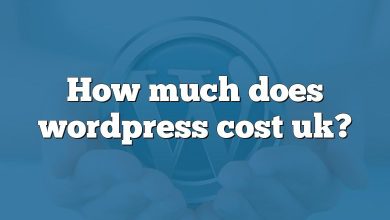 How much does wordpress cost uk?