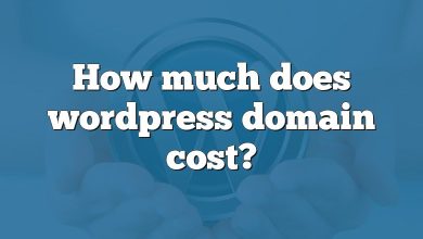 How much does wordpress domain cost?