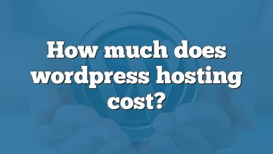 How much does wordpress hosting cost?