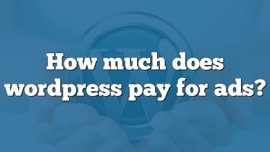 How much does wordpress pay for ads?