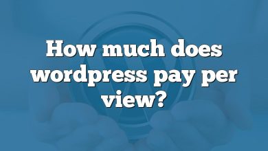 How much does wordpress pay per view?