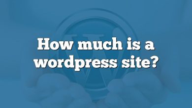 How much is a wordpress site?