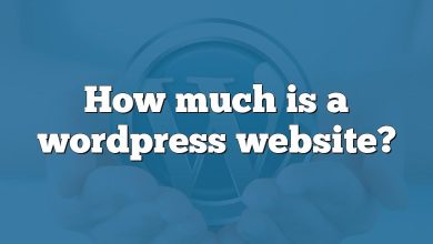 How much is a wordpress website?