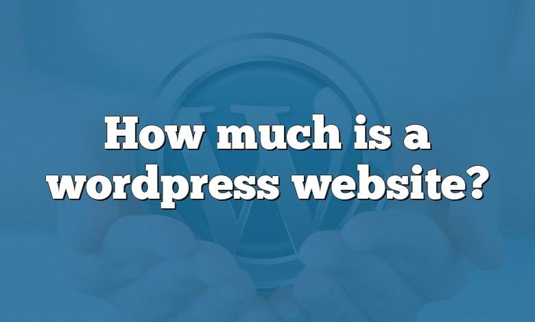 How much is a wordpress website?