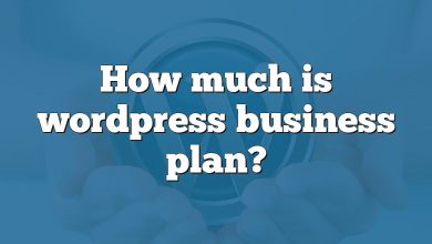 How much is wordpress business plan?