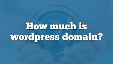 How much is wordpress domain?