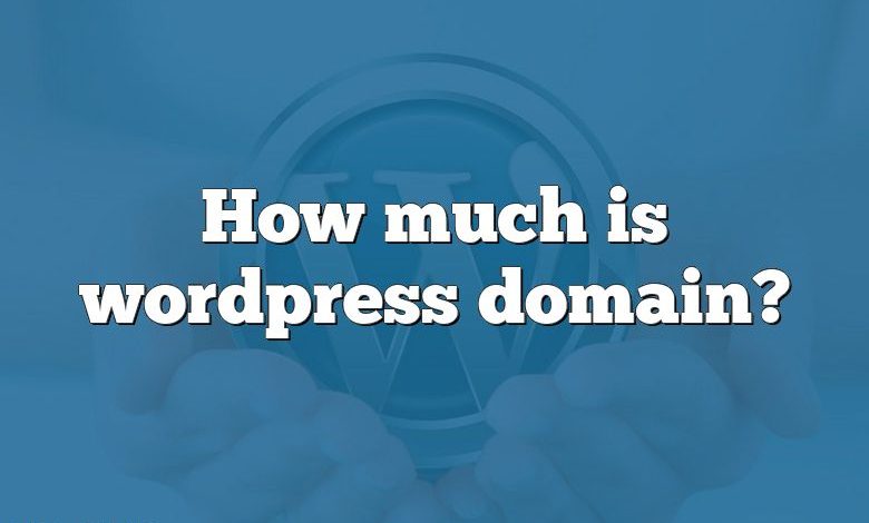 How much is wordpress domain?