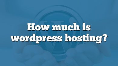 How much is wordpress hosting?