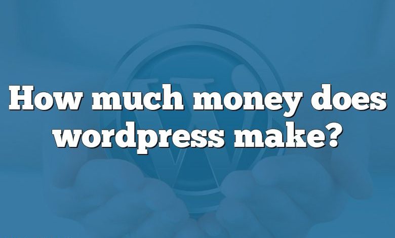 How much money does wordpress make?