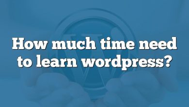 How much time need to learn wordpress?