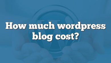 How much wordpress blog cost?