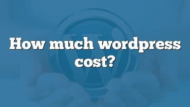 How much wordpress cost?