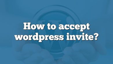 How to accept wordpress invite?