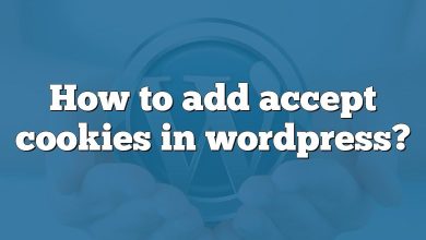 How to add accept cookies in wordpress?