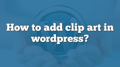 How to add clip art in wordpress?