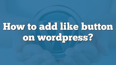 How to add like button on wordpress?