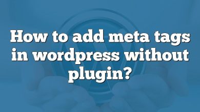 How to add meta tags in wordpress without plugin?