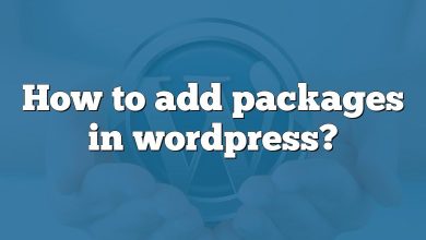 How to add packages in wordpress?