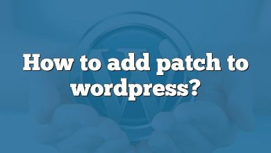 How to add patch to wordpress?