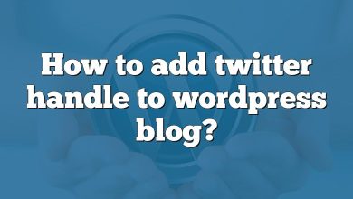 How to add twitter handle to wordpress blog?