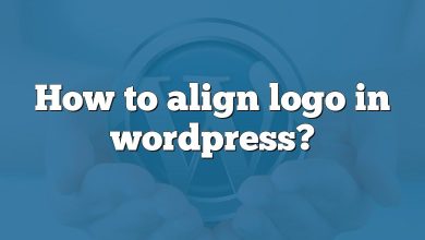 How to align logo in wordpress?