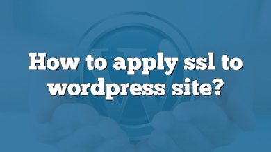 How to apply ssl to wordpress site?