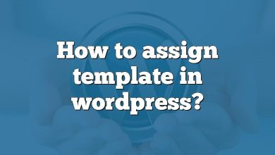 How to assign template in wordpress?