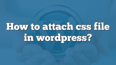 How to attach css file in wordpress?