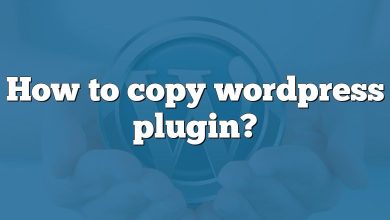 How to copy wordpress plugin?