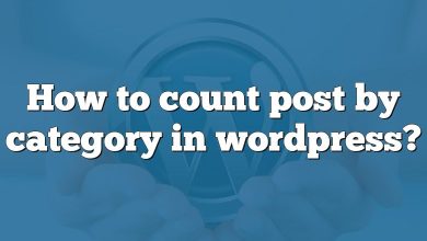 How to count post by category in wordpress?