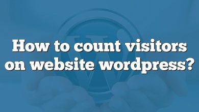 How to count visitors on website wordpress?