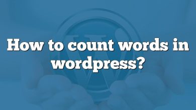 How to count words in wordpress?