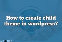 How to create child theme in wordpress?