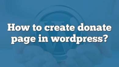 How to create donate page in wordpress?