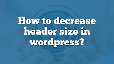 How to decrease header size in wordpress?