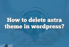 How to delete astra theme in wordpress?