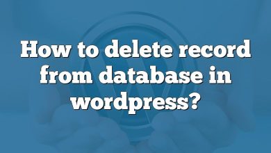 How to delete record from database in wordpress?