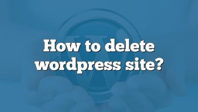 How to delete wordpress site?