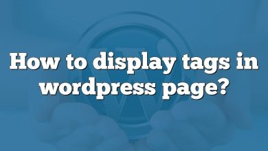 How to display tags in wordpress page?