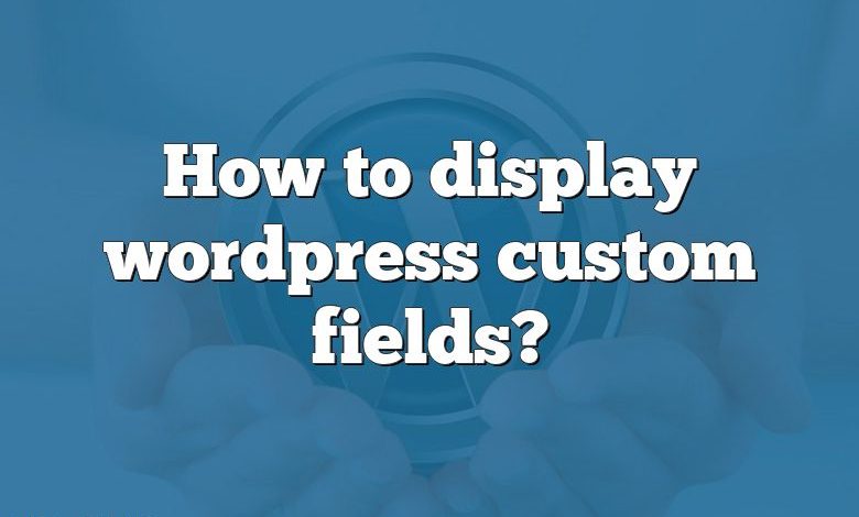 How to display wordpress custom fields?