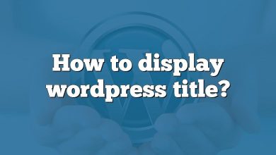 How to display wordpress title?