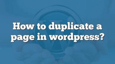 How to duplicate a page in wordpress?