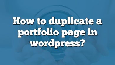 How to duplicate a portfolio page in wordpress?