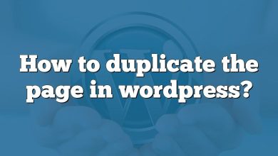 How to duplicate the page in wordpress?