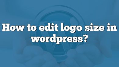 How to edit logo size in wordpress?