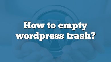 How to empty wordpress trash?