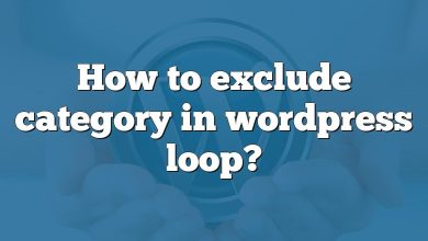 How to exclude category in wordpress loop?